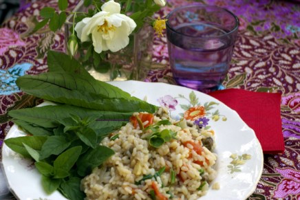 suppilovahverorisottoa