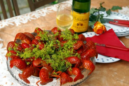 itse pyydystettyjä rapuja