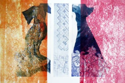 kolmen laatan grafiikkavedoksia