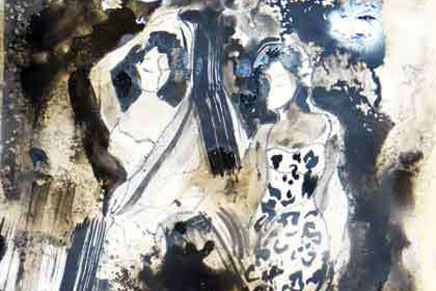 litografiaa tekemässä