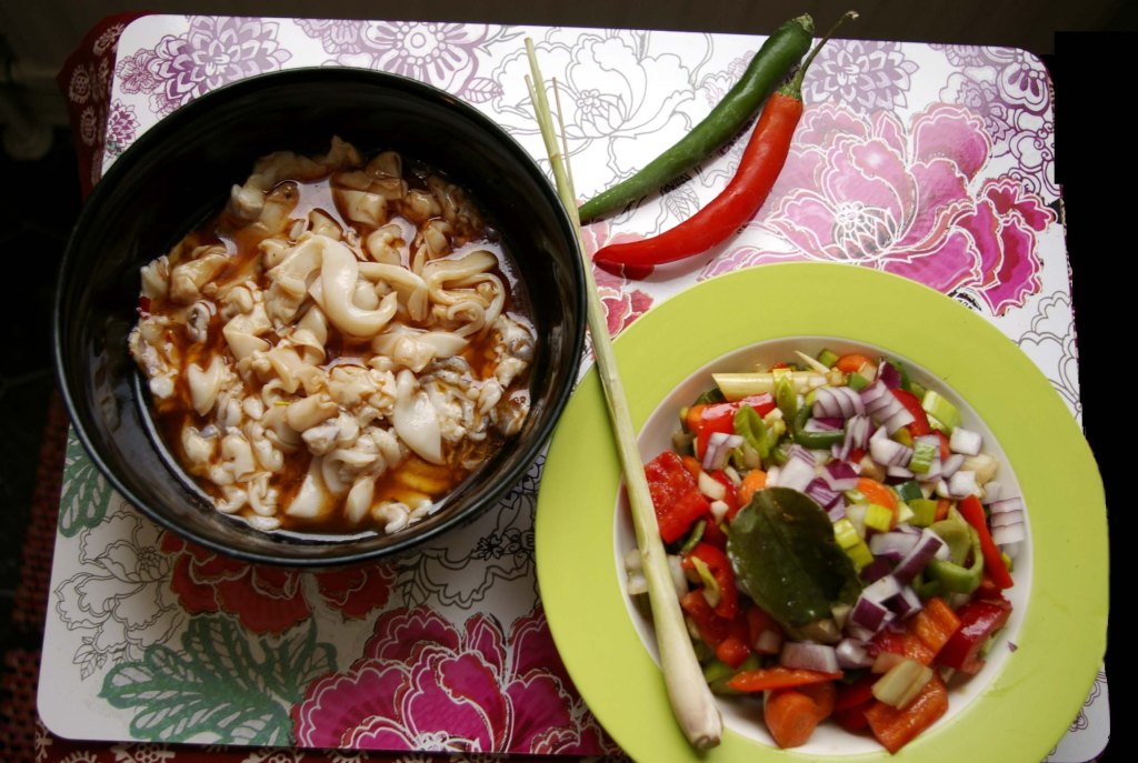 SEEPIAA JA WOKKIKASVIKSIA MARINOITUMASSA