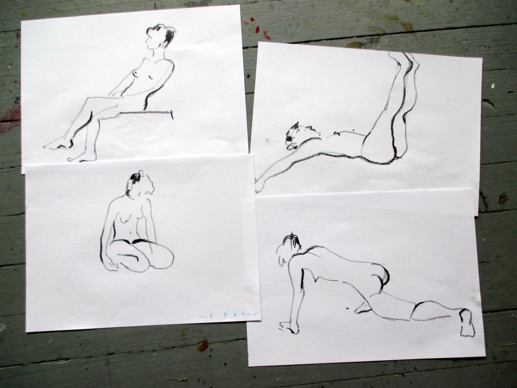 AAMUN KAHDEN MINUUTIN CROQUIS-PIIRROKSIA