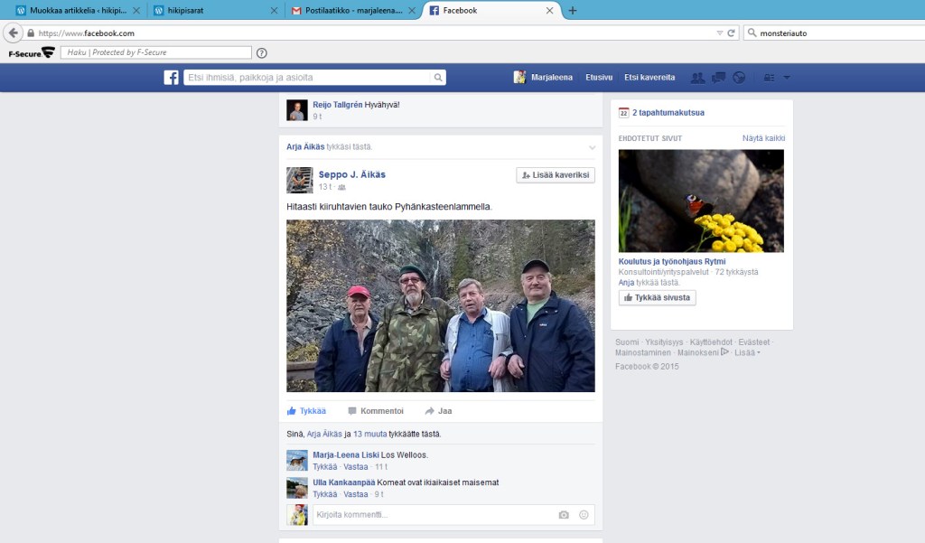 KYLLÄ ON AIKOIHIN ELETTY, KUN JUSSIKIN KOMEILEE FACEBOOKISSA