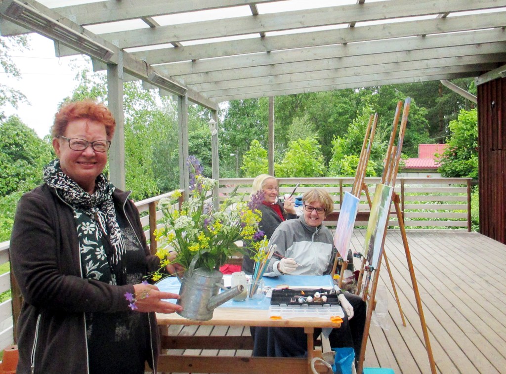 KESÄKUKKAKIMPPU MAALAUSMALLINA