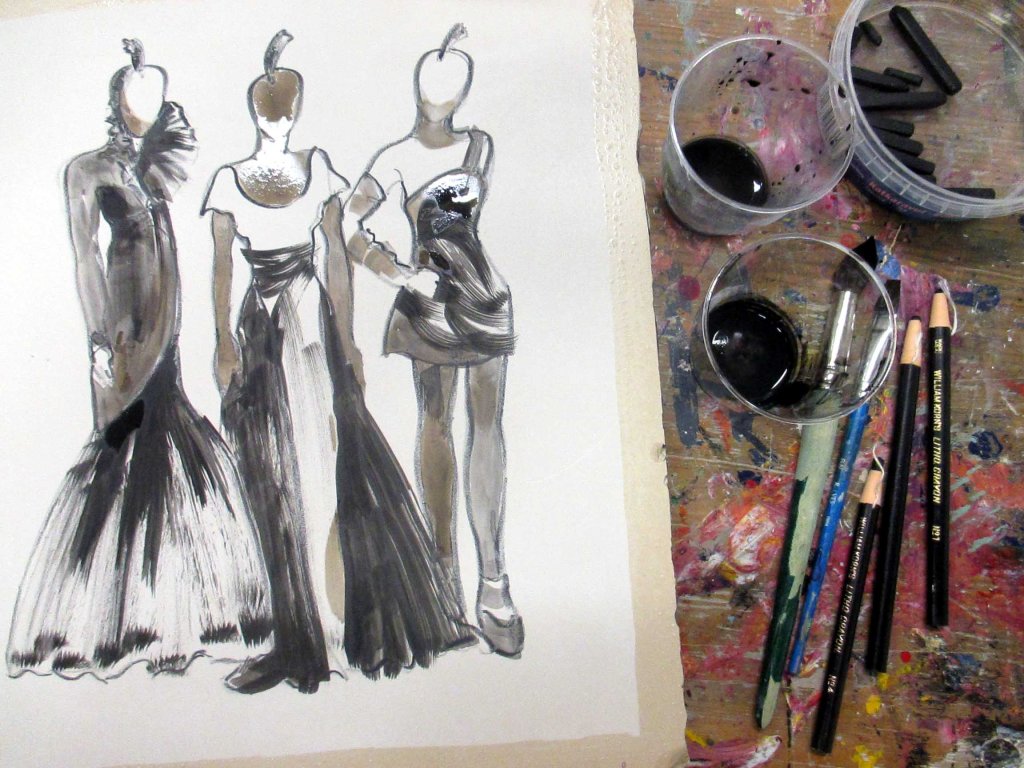 MINÄ PIIRTELIN MUODIKKAITA NEITOSIA