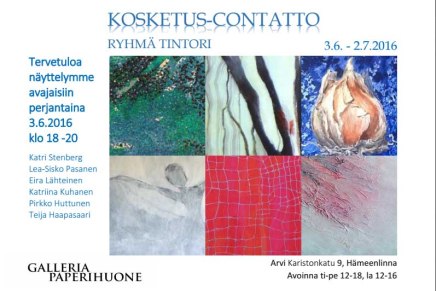 hämeenlinnan taiteilijoita kesäkuussa galleria&nbsp;paperihuoneella