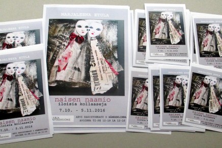 ”naisen naamio” -näyttelyjulisteet ja kortit&nbsp;valmistuivat