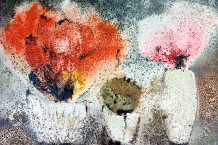 tarjosin toiveikkaasti kaksi temperamaalausta hts:n&nbsp;näyttelyyn