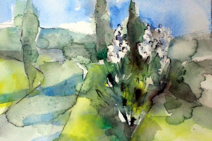 akvarelleja korfulla