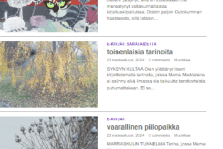 päivitin tarinoitani