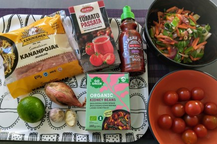 lempeän tulinen papupata